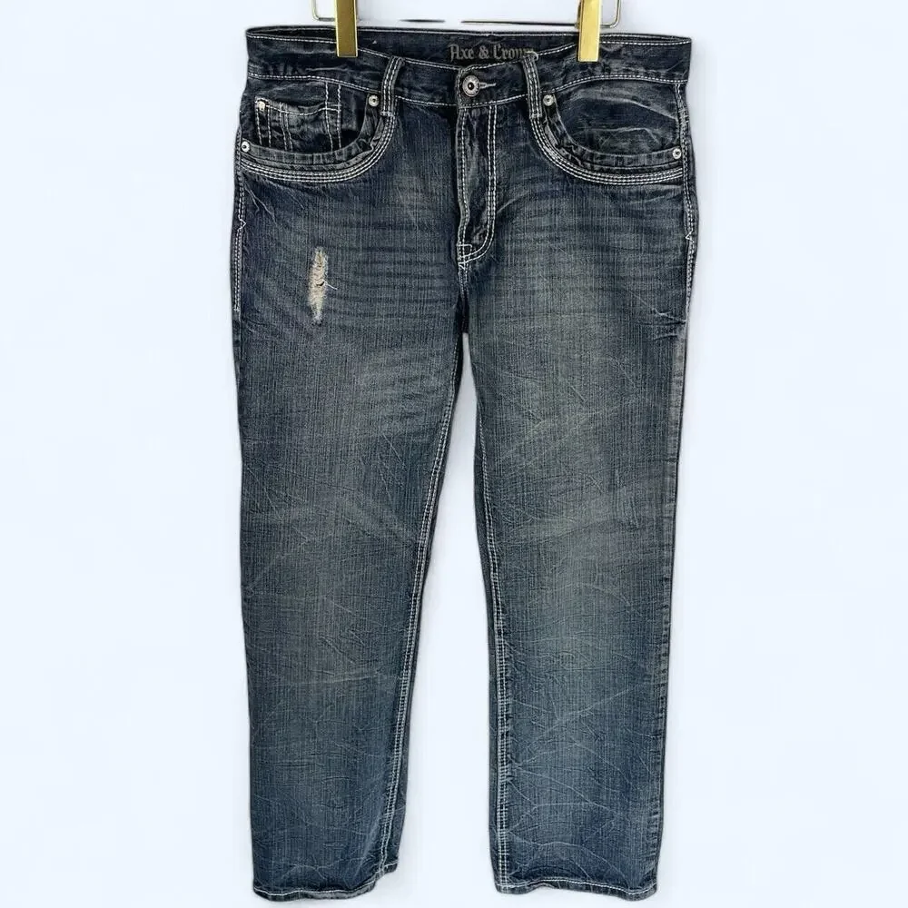 Axe & Crown Handcrafted Outlaw Denim Straight Fit Men's size 34x32